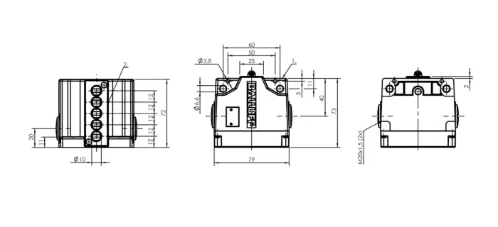 Блочные кулачковые выключатели Balluff BNS02NR
