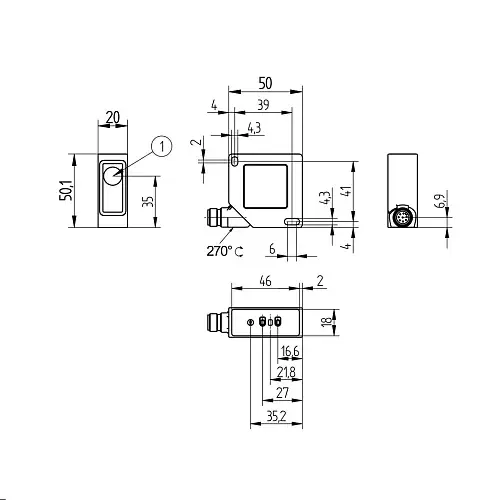 Датчики контрастных меток, датчики фотометки и контраста Wenglor WP04NAT80
