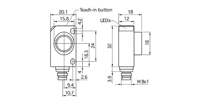 Датчики ультразвуковые с аналоговым выходом Microsonic zws-35/CI/QS
