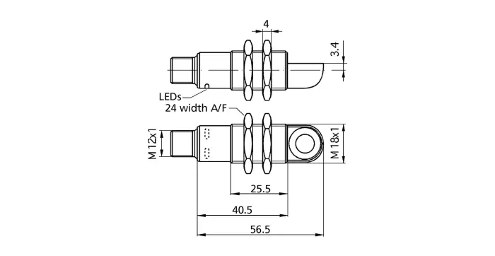 Датчики ультразвуковые с аналоговым выходом Microsonic pico+35/WK/U