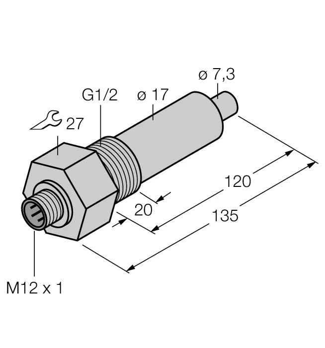 Калориметрические датчики потока TURCK FCS-G1/2A4-NA-H1141/L120