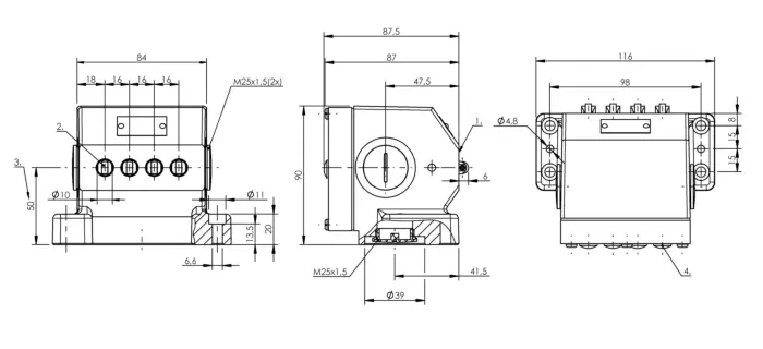 Блочные кулачковые выключатели Balluff BNS025H