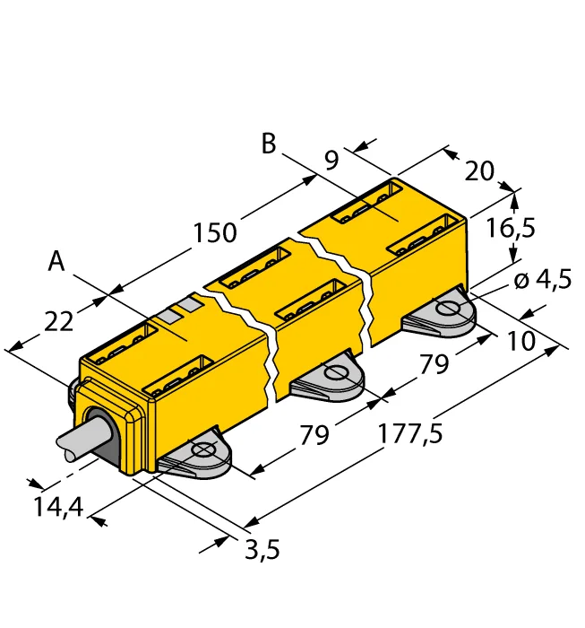 Магнито- индуктивные датчики линейных перемещений TURCK LI150P1-Q17LM1-LU4X2/S97