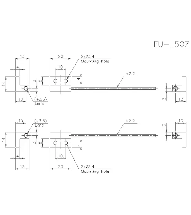 Оптоволоконные кабели для датчиков KEYENCE FU-L50Z