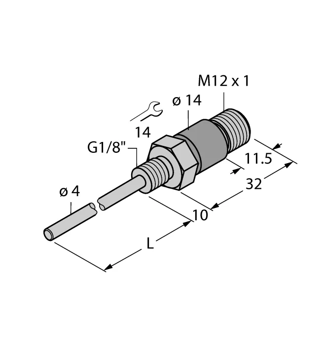 Датчики температуры pt100 TURCK TP-104A-G1/8-H1141-L035