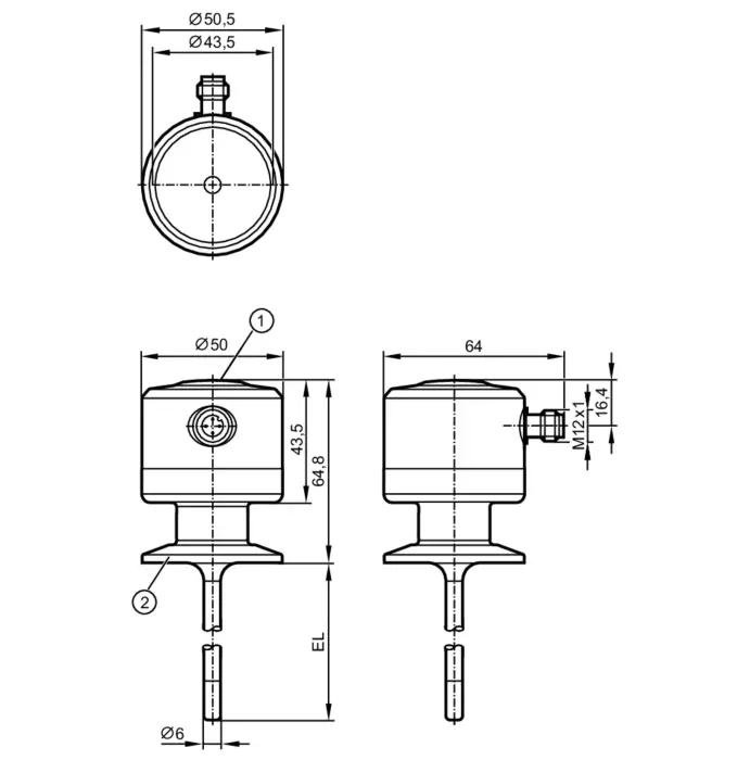 Датчики температуры pt1000 IFM Electronic TCC831
