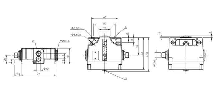 Блочные кулачковые выключатели Balluff BNS04JW