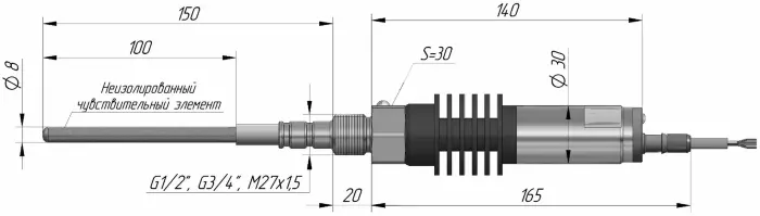 Емкостные сигнализаторы уровня СЕНСОР ДКЕ-С150-301С-3113-СА.6