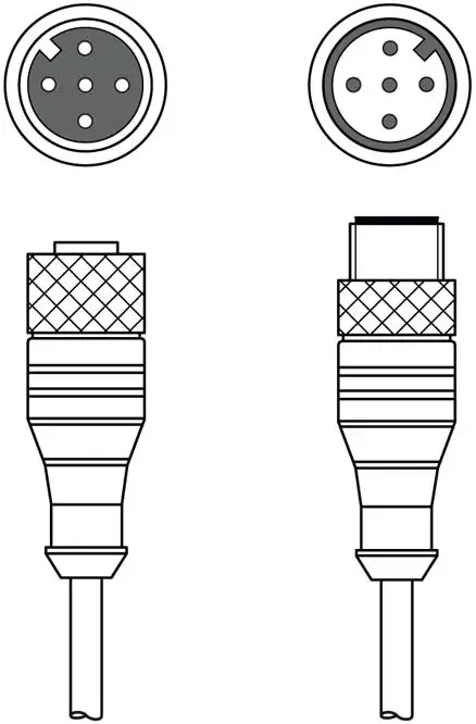 Соединительные кабели для датчиков Leuze Electronic KDS S-M12-5A-M12-5A-P1-010-3DP