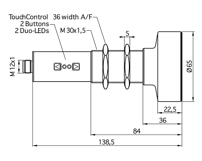 Датчики ультразвуковые с аналоговым выходом Microsonic mic-601/IU/HV/M30E