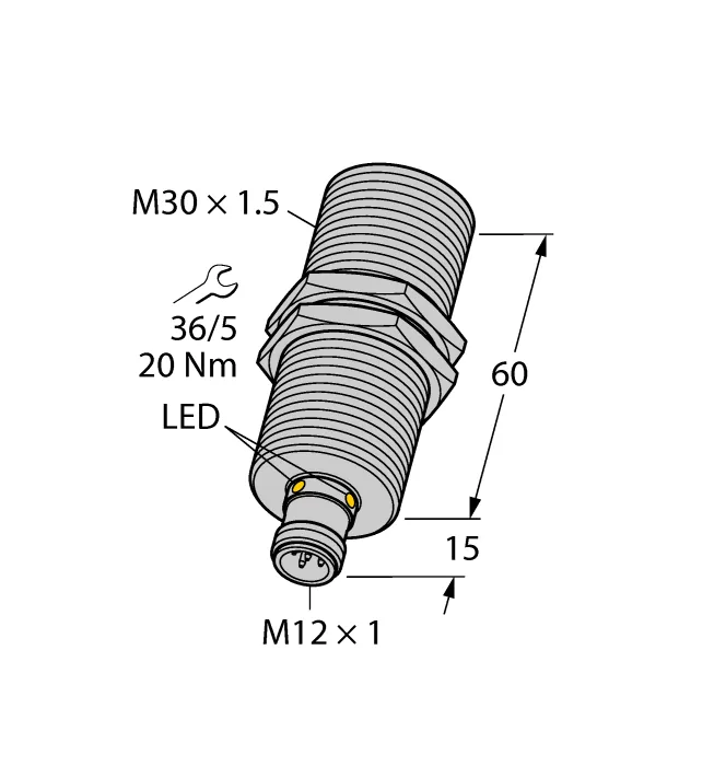 Датчики ультразвуковые с аналоговым выходом TURCK RU300U-M30E-LU8X2-H1151