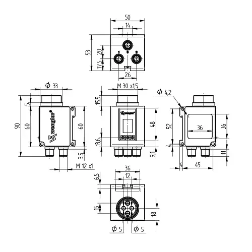 Оптические датчики цвета Wenglor P1XF001