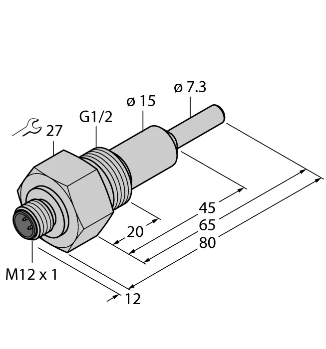 Калориметрические датчики потока TURCK FCS-G1/2A4-NAEX0-H1141/L065