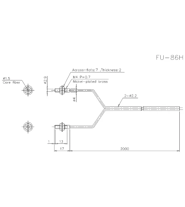 Оптоволоконные кабели для датчиков KEYENCE FU-86H