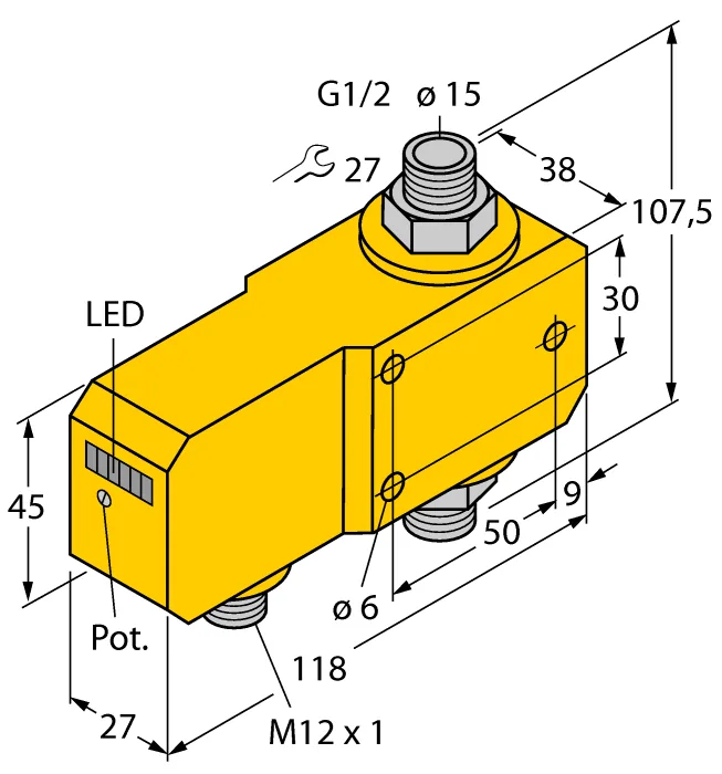 Калориметрические датчики потока TURCK FCI-D15A4P-ARX-H1140