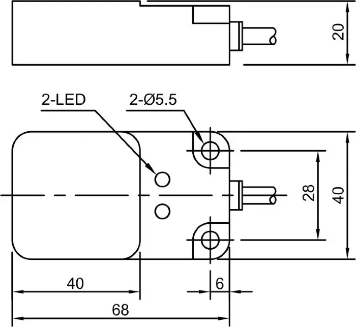 Индуктивные датчики LANBAO LE68SF15DPO