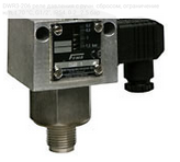 DWR3-206 реле давления с ручн. сбросом, ограничение н/п, t 70 °С, G1/2", IP54, 0.2…2.5 бар