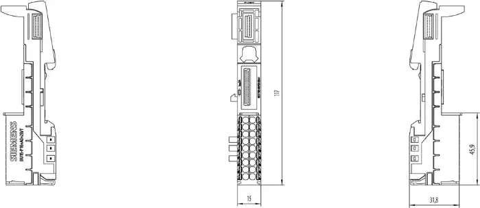 Базовый Блок BU15-P16+A0+2B/T Siemens 6ES7193-6BP00-0BA1