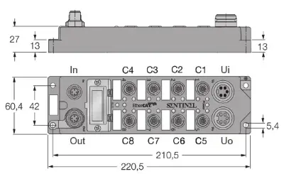 EtherCAT протокол Sentinel ELCT-OM16-0001