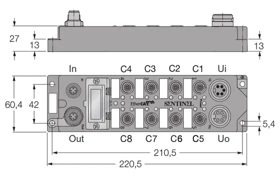 EtherCAT протокол Sentinel ELCT-OM16-0001