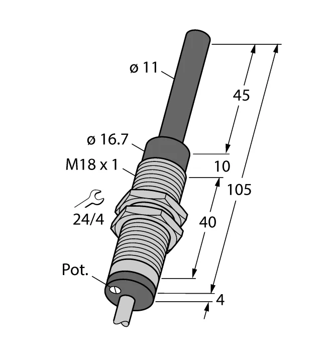 Индуктивные датчики расстояния TURCK WI40-M18-LIU5