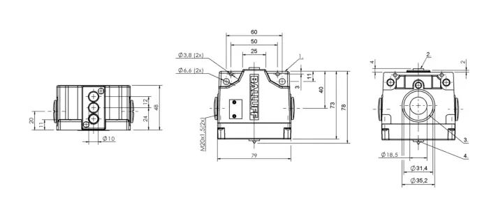 Блочные кулачковые выключатели Balluff BNS03K2