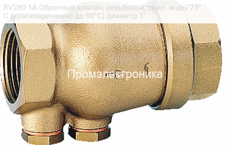 RV280-1A Обратный клапан, резьбовой, темп. воды 75°С (кратковременно до 90°С) диаметр 1"