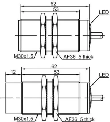 Индуктивные датчики расстояния LANBAO LR30XCN15LUM
