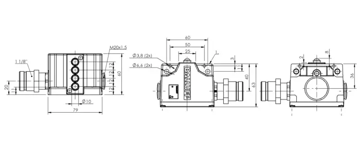 Блочные кулачковые выключатели Balluff BNS03R7