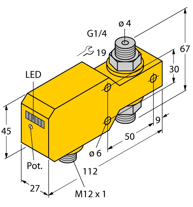 Калориметрические датчики потока TURCK FCI-D04A4P-AP8X-H1141