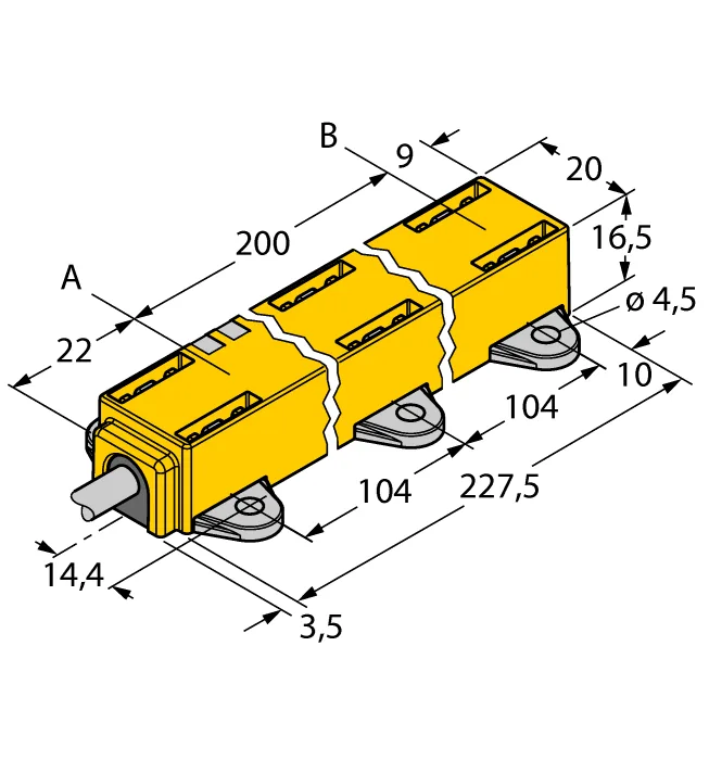 Магнито- индуктивные датчики линейных перемещений TURCK LI200P1-Q17LM1-LU4X2/S97