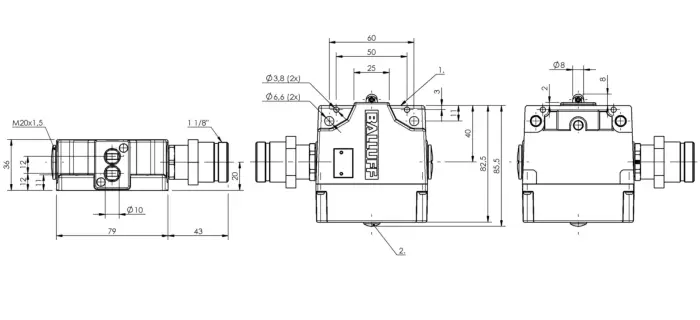 Блочные кулачковые выключатели Balluff BNS04TF