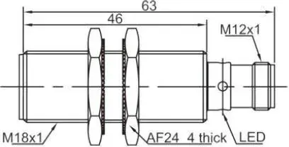 Индуктивные датчики LANBAO LR18XBF08DPRY-E2