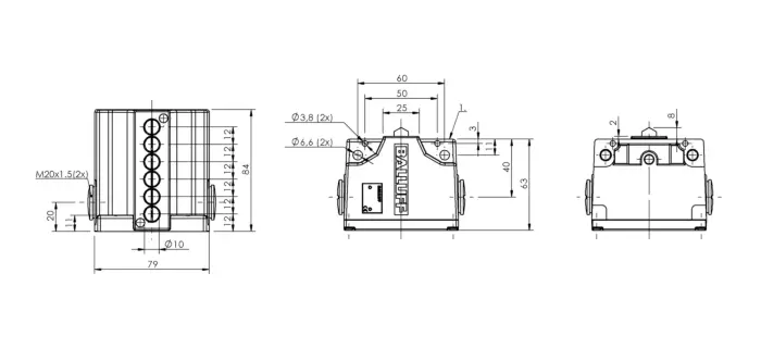 Блочные кулачковые выключатели Balluff BNS02AY