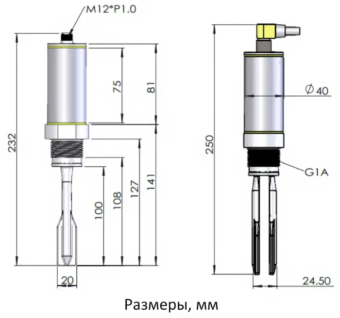 Вибрационные сигнализаторы уровня EMA Electronics VRM10AB01086