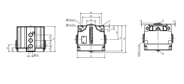 Блочные кулачковые выключатели Balluff BNS03FE