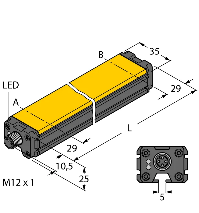 Магнито- индуктивные датчики линейных перемещений TURCK LI100P0-Q25LM0-ELIUPN8X3-H1151