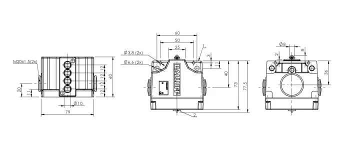 Блочные кулачковые выключатели Balluff BNS02AK