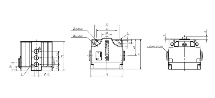 Блочные кулачковые выключатели Balluff BNS02J6